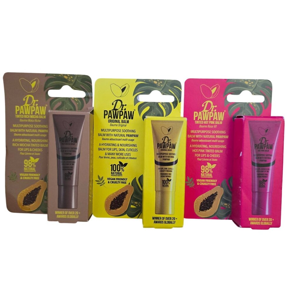 Dr. PawPaw Multi-Purpose Soothing Balm Set 25ml Vegan Cruelty-Free Natural Nou